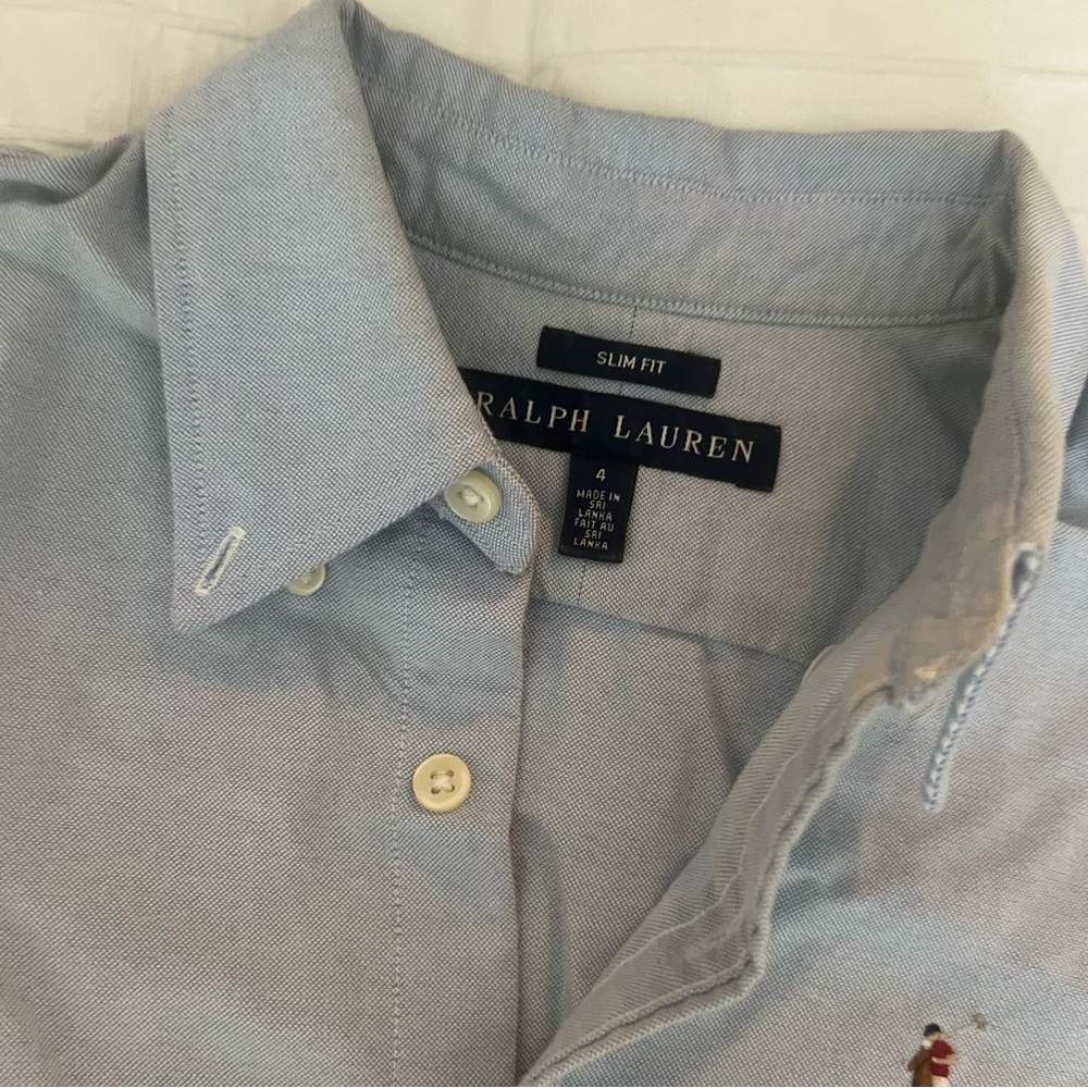 Ralph Lauren slim fit button down in light blue